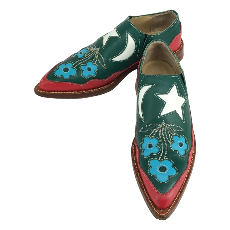 COMME des GARCONS / コムデギャルソン | フラワーエンブロイダリー ウエスタンシューズ | 22 1/2 | レディース