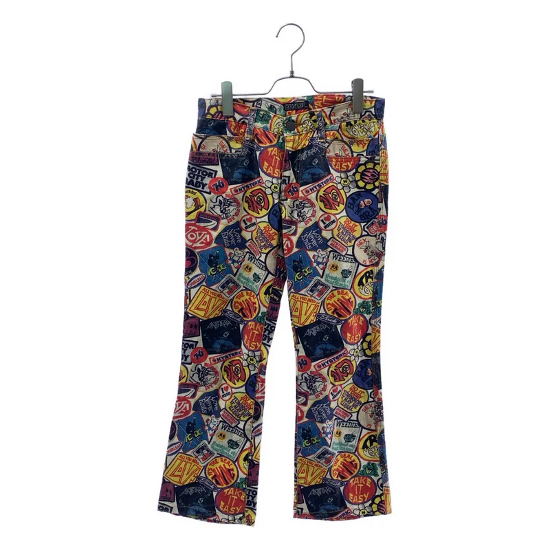 HYSTERIC GLAMOUR / ヒステリックグラマー | 総柄 ロゴボタン パンツ | S | レディース