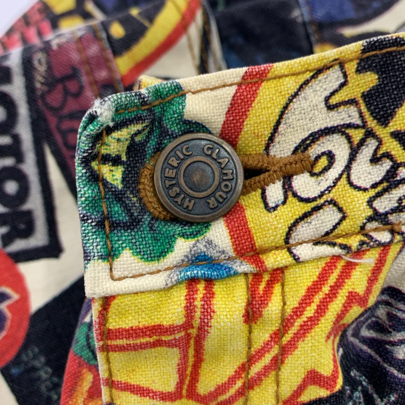 HYSTERIC GLAMOUR / ヒステリックグラマー | 総柄 ロゴボタン パンツ | S | レディース
