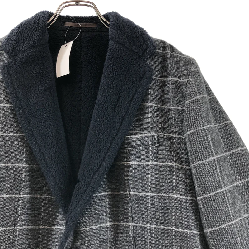 kolor BEACON / カラービーコン | Windowpane Boa Jacket ウィンドウペーン ボアジャケット | 3 | メンズ