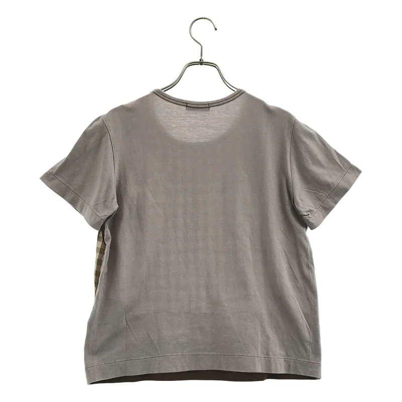 tricot COMME des GARCONS / トリココムデギャルソン | 2001SS | 製品染め チェック切替 クルーネックカットソー |