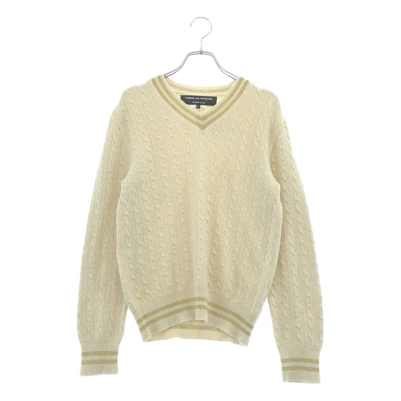 COMME des GARCONS HOMME PLUS / コムデギャルソンオムプリュス | 2007SS | ウール Vネック ケーブル ニット | S | メンズ