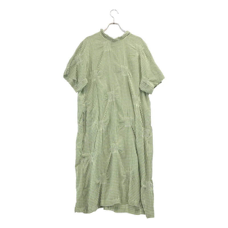 HaaT ISSEY MIYAKE / ハートイッセイミヤケ | チェック ギャザー ボウタイ ワンピース | 2 | レディース