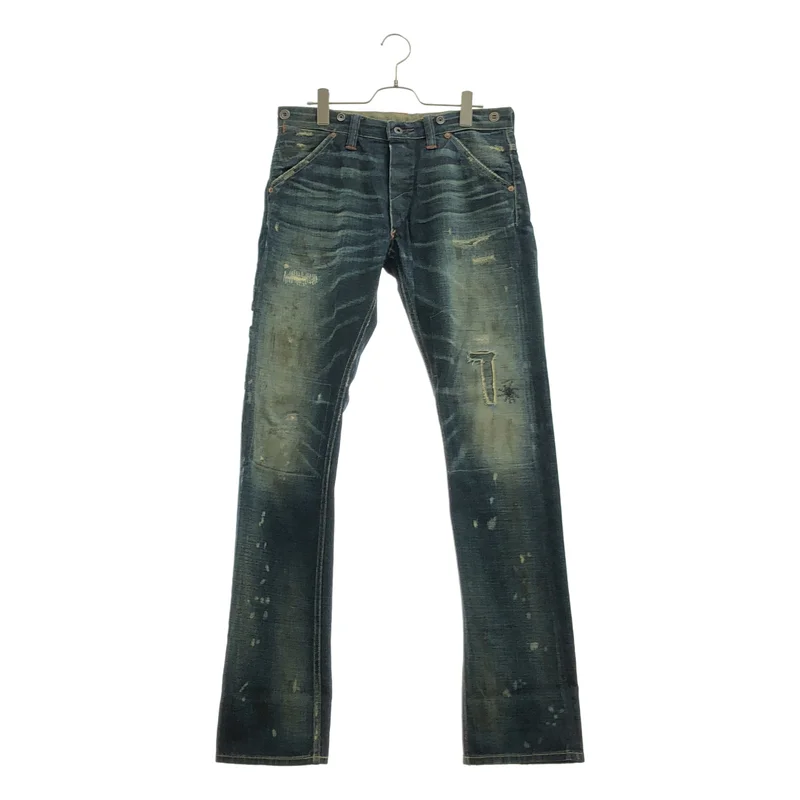 RRL / ダブルアールエル | ダメージ リペア加工 ストレートデニムパンツ | 30 | メンズ