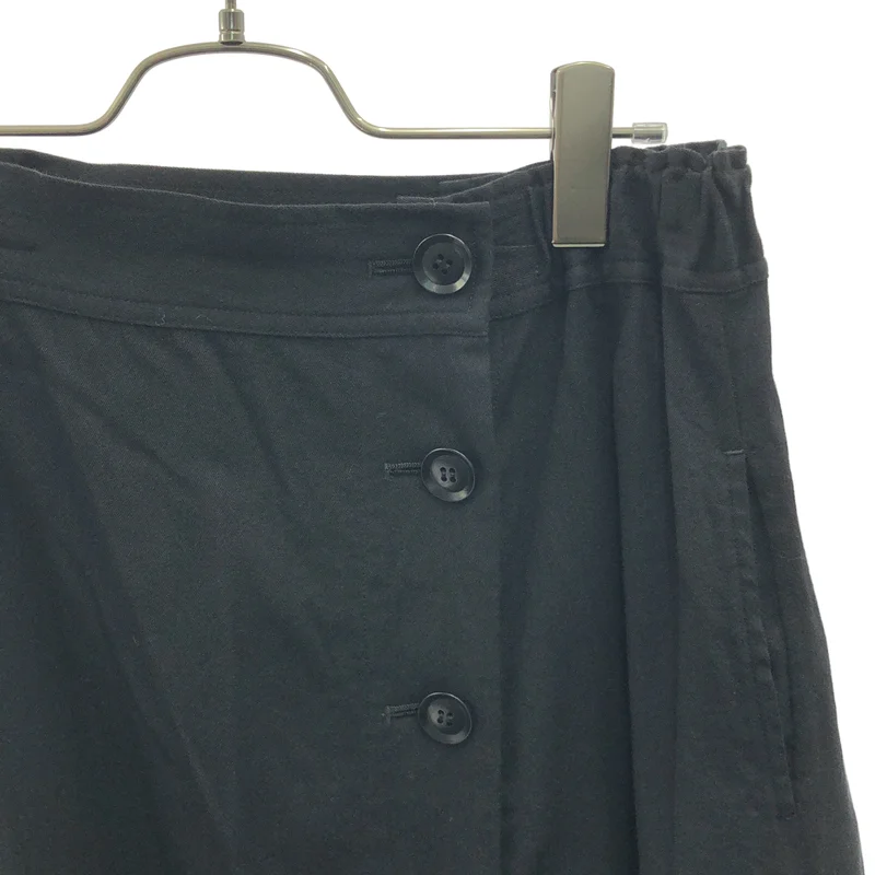 Y's / ワイズヨウジヤマモト | 2018AW | ウール レーヨンギャバ フロントボタン アシンメトリースカート | 2 | レディース