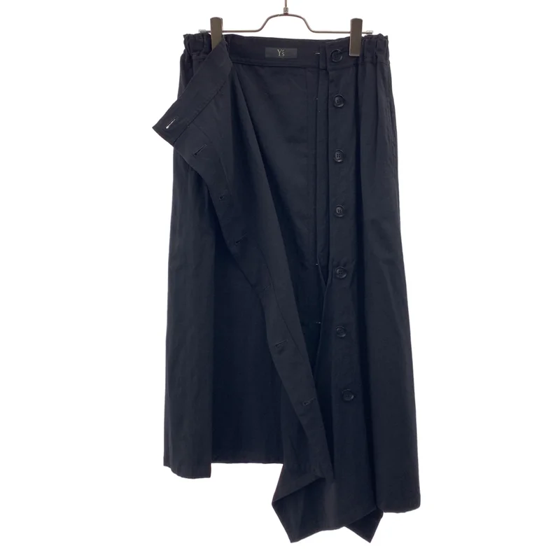 Y's / ワイズヨウジヤマモト | 2018AW | ウール レーヨンギャバ フロントボタン アシンメトリースカート | 2 | レディース