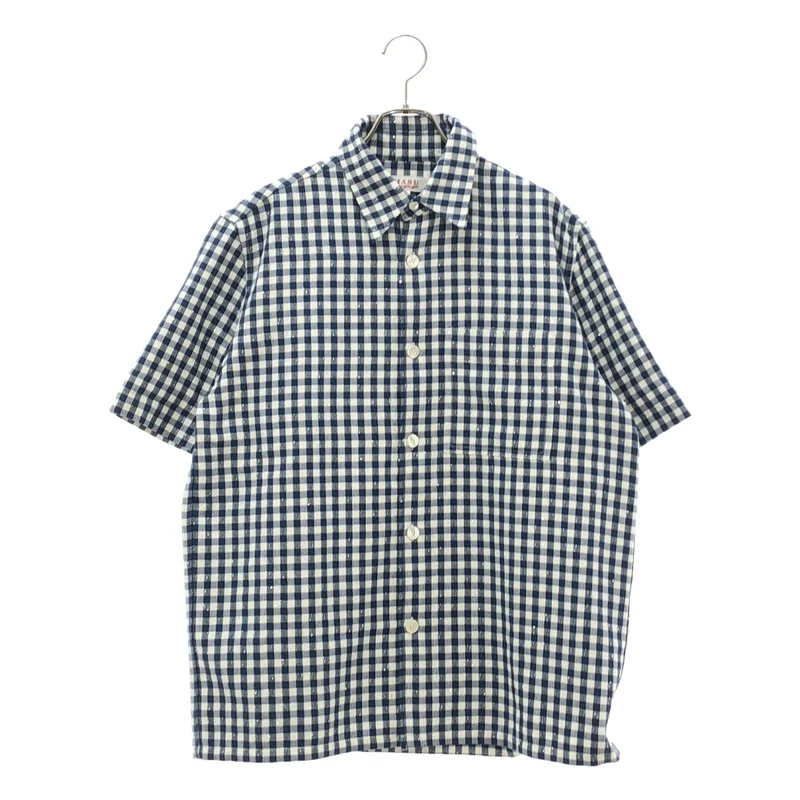 MASU / エムエーエスユー | 2026SS | SPARKLING PLAID HALF SLEEVE SHIRT / コットン チェック ラメ ハーフスリーブシャツ | 46 | メンズ