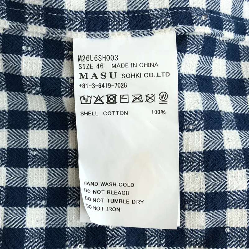 MASU / エムエーエスユー | 2026SS | SPARKLING PLAID HALF SLEEVE SHIRT / コットン チェック ラメ ハーフスリーブシャツ | 46 | メンズ