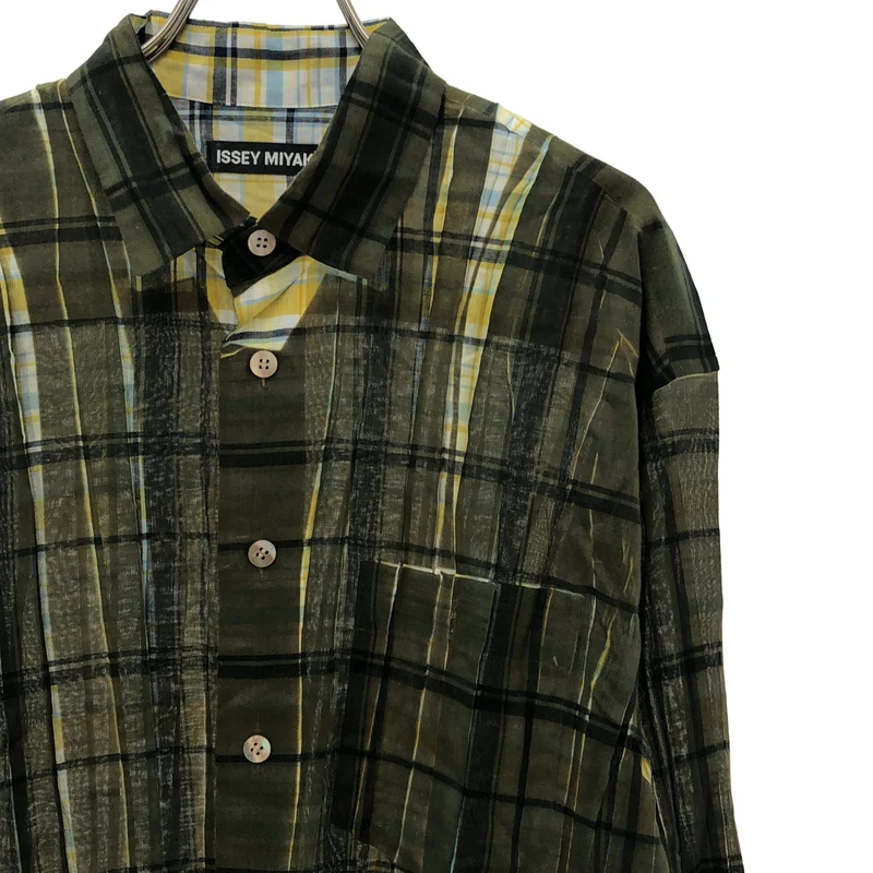 ISSEY MIYAKE MEN / イッセイミヤケメン | 2010SS | プリーツ チェックシャツ | M | メンズ