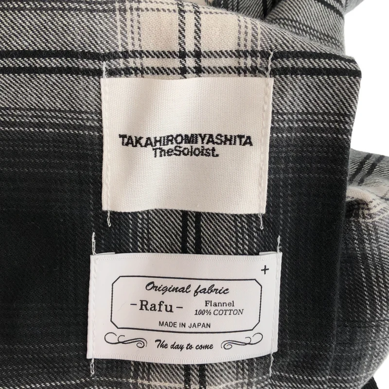 TAKAHIROMIYASHITA The Soloist / タカヒロミヤシタザソロイスト | 2023SS | MEDICAL GOWN SHIRT / コットン チェック メディカル ガウンシャツ | 46 | メンズ