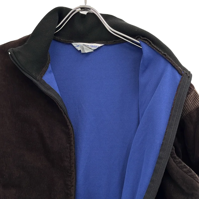COMME des GARCONS SHIRT / コムデギャルソンシャツ | 2005AW | コーデュロイ 切替 ロゴプリント トラックジャケット | M | メンズ