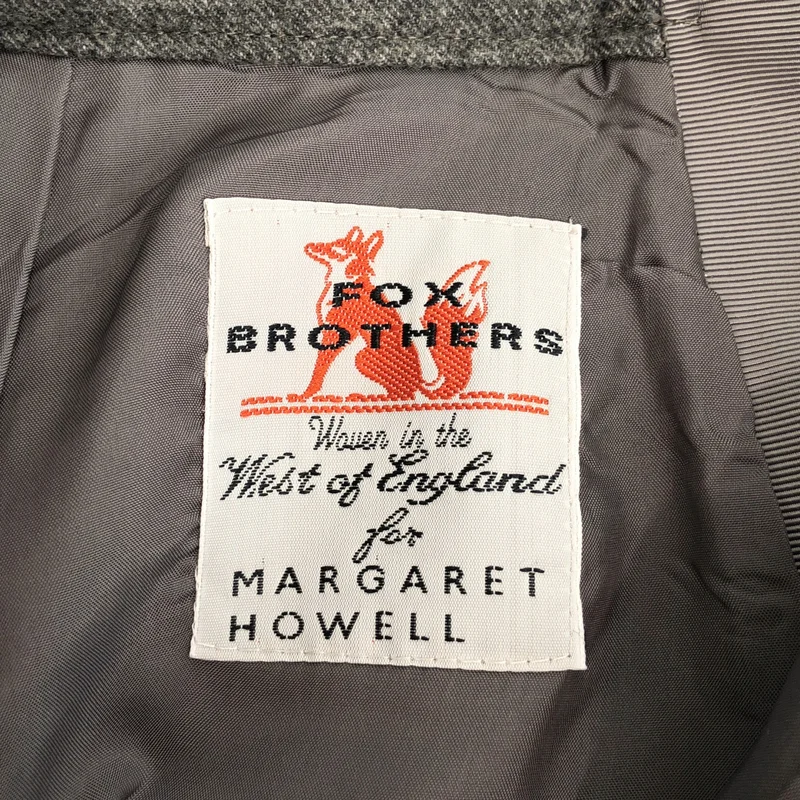 MARGARET HOWELL / マーガレットハウエル | × FOX BROTHERS / ウール タックスカート | 1 | レディース