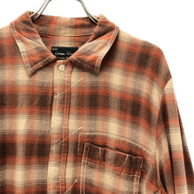 NUMBER NINE / ナンバーナイン​ | 2008AW | オンブレチェック レーヨン シャツ_長袖 F08-NS007 | 3 | メンズ