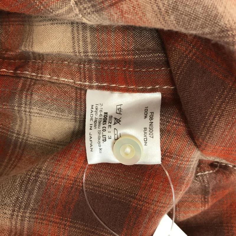 NUMBER NINE / ナンバーナイン​ | 2008AW | オンブレチェック レーヨン シャツ_長袖 F08-NS007 | 3 | メンズ
