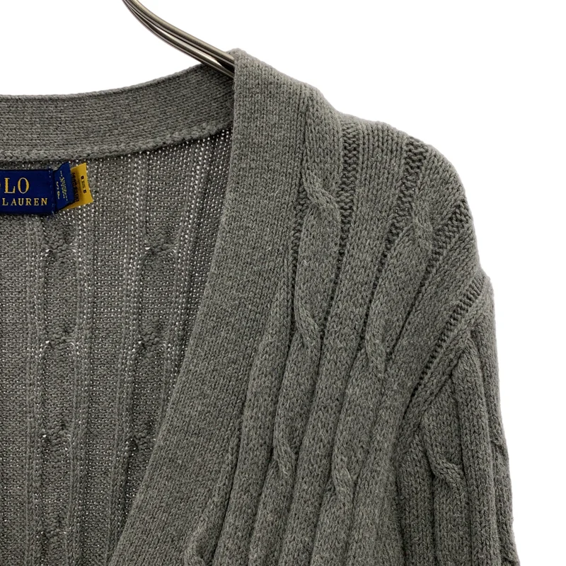 POLO RALPH LAUREN / ポロラルフローレン | コットン ロゴボタン ケーブル ニット カーディガン | S | メンズ