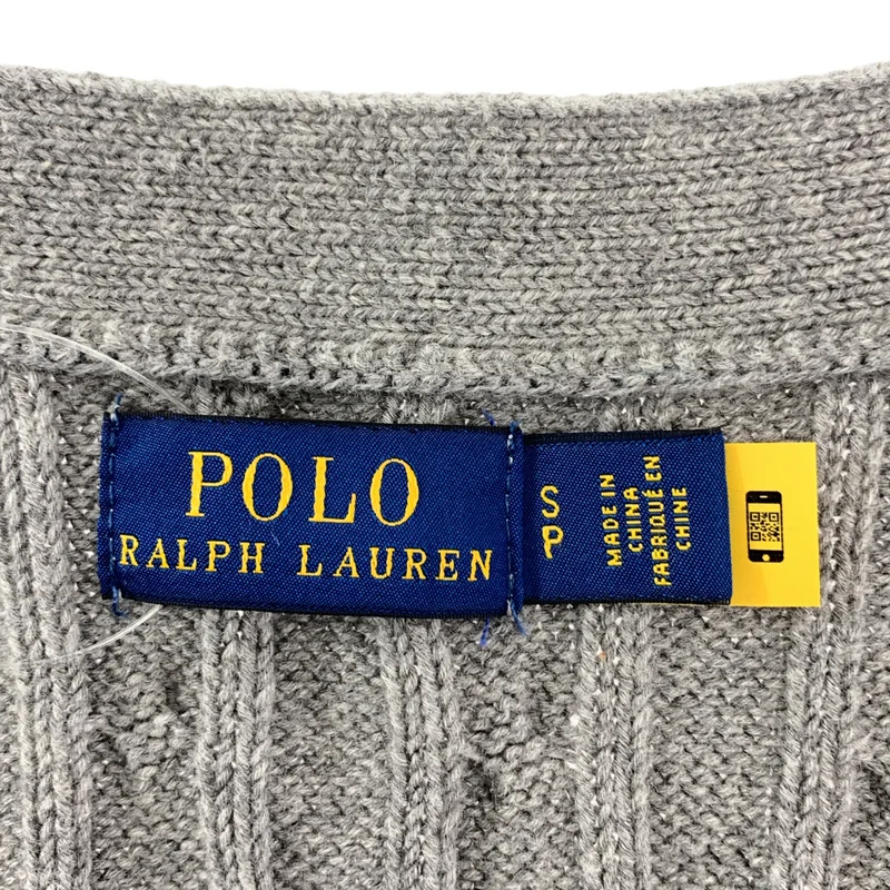 POLO RALPH LAUREN / ポロラルフローレン | コットン ロゴボタン ケーブル ニット カーディガン | S | メンズ