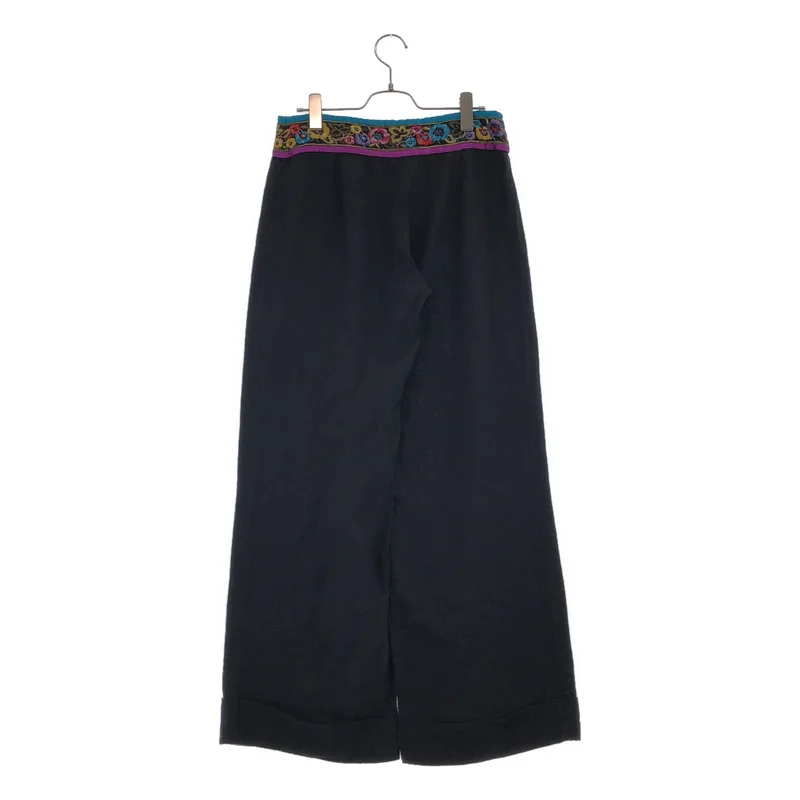 ETRO / エトロ | リネン フラワー刺しゅう イージーフレアパンツ | 42 | レディース