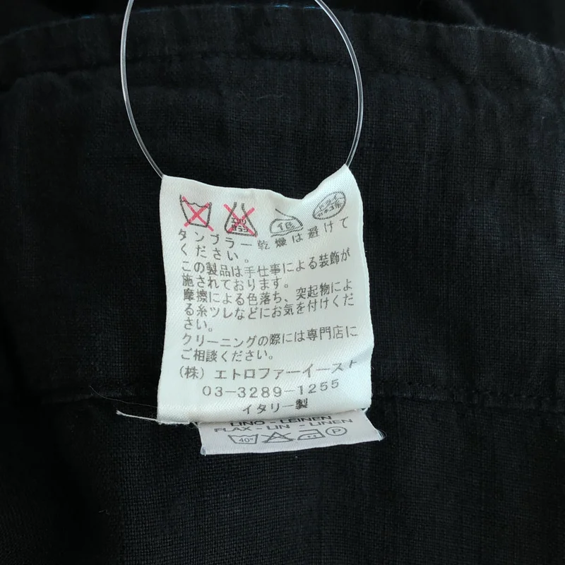 ETRO / エトロ | リネン フラワー刺しゅう イージーフレアパンツ | 42 | レディース
