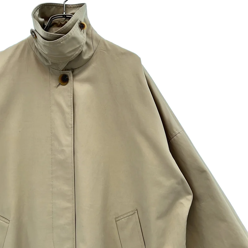 Spick and Span / スピックアンドスパン | 2026SS | T/C ギャバ ステンカラー ハーフコート | 36 | レディース