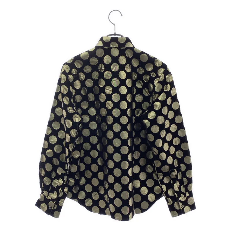 JUNYA WATANABE COMME des GARCONS / ジュンヤワタナベ | 2006AW | ポリエステル フロッキー加工 ドット オーバーシルエット シャツ ブラウス | S | レディース