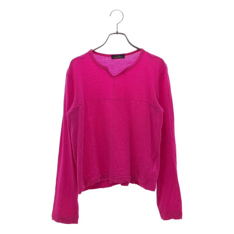 tricot COMME des GARCONS / トリココムデギャルソン | 2001AW | ウール 製品洗い Vネック ロングスリーブカットソー |