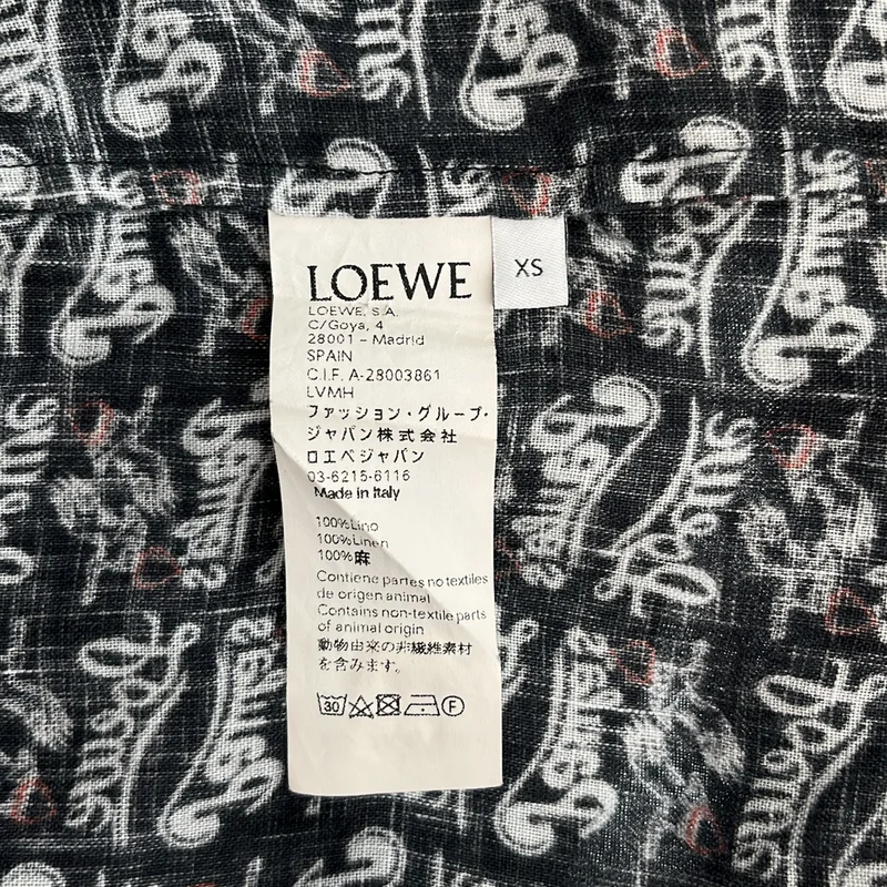 LOEWE / ロエベ | Paula's Ibiza パウラズ イビザ / リネン 総柄 シャツ | XS | メンズ