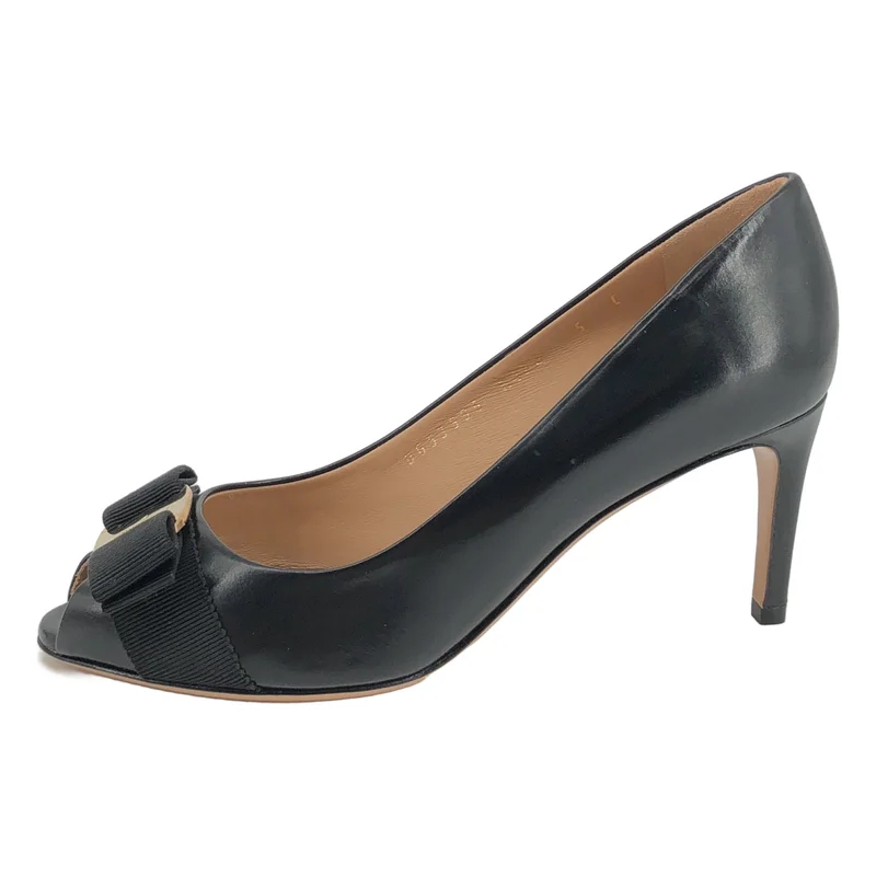 Salvatore Ferragamo / サルヴァトーレフェラガモ | レザー ヴァラリボン ハイヒール パンプス | 5 | レディース