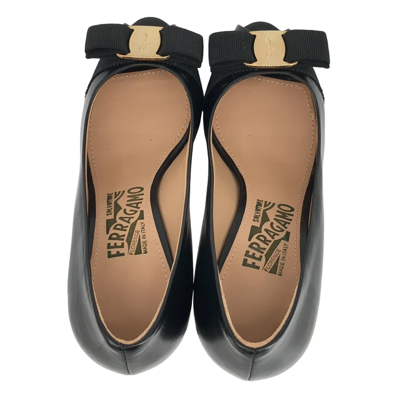 Salvatore Ferragamo / サルヴァトーレフェラガモ | レザー ヴァラリボン ハイヒール パンプス | 5 | レディース