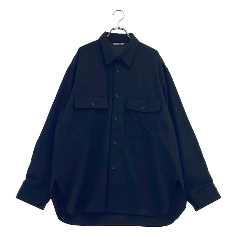AURALEE / オーラリー | 2019AW | WOOL MAX GABAGINE SHIRT ウール ギャバジン シャツ | 5 | メンズ