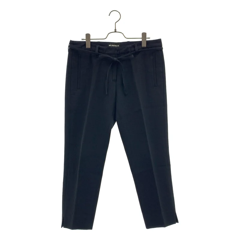 ANN DEMEULEMEESTER / アンドゥムルメステール | ドローストリングス テーパードスラックス パンツ | 40 | レディース