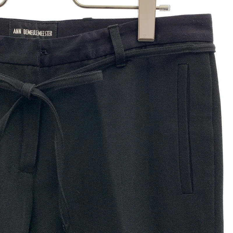 ANN DEMEULEMEESTER / アンドゥムルメステール | ドローストリングス テーパードスラックス パンツ | 40 | レディース
