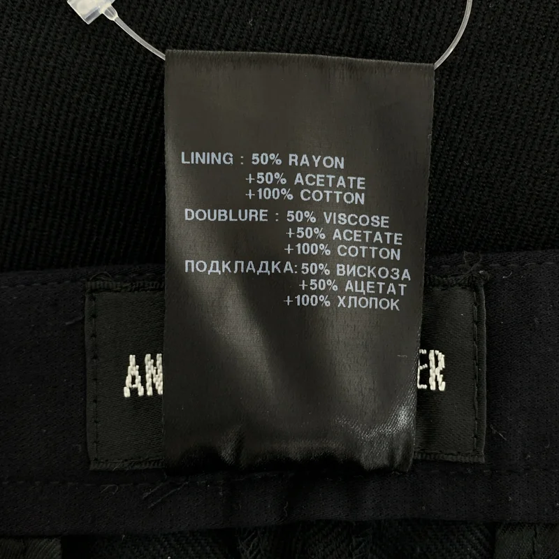 ANN DEMEULEMEESTER / アンドゥムルメステール | ドローストリングス テーパードスラックス パンツ | 40 | レディース