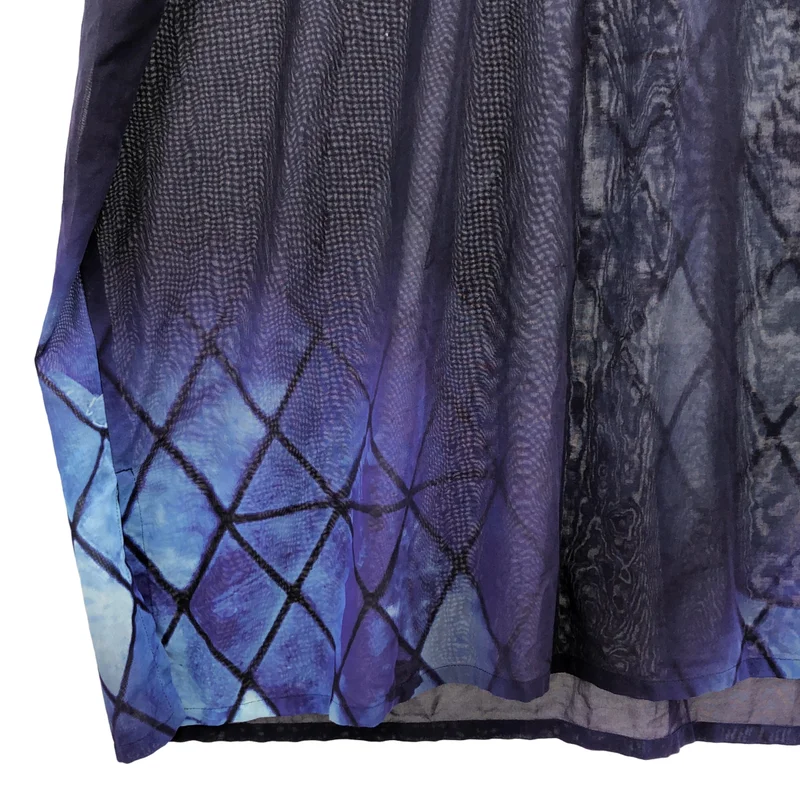 Y's / ワイズヨウジヤマモト | 2021SS | C/BOYLE DIAMOND STAINED GLASS ASYMME SLEEVELESS DRESS シアー ノースリーブ ワンピース | 2 | レディース