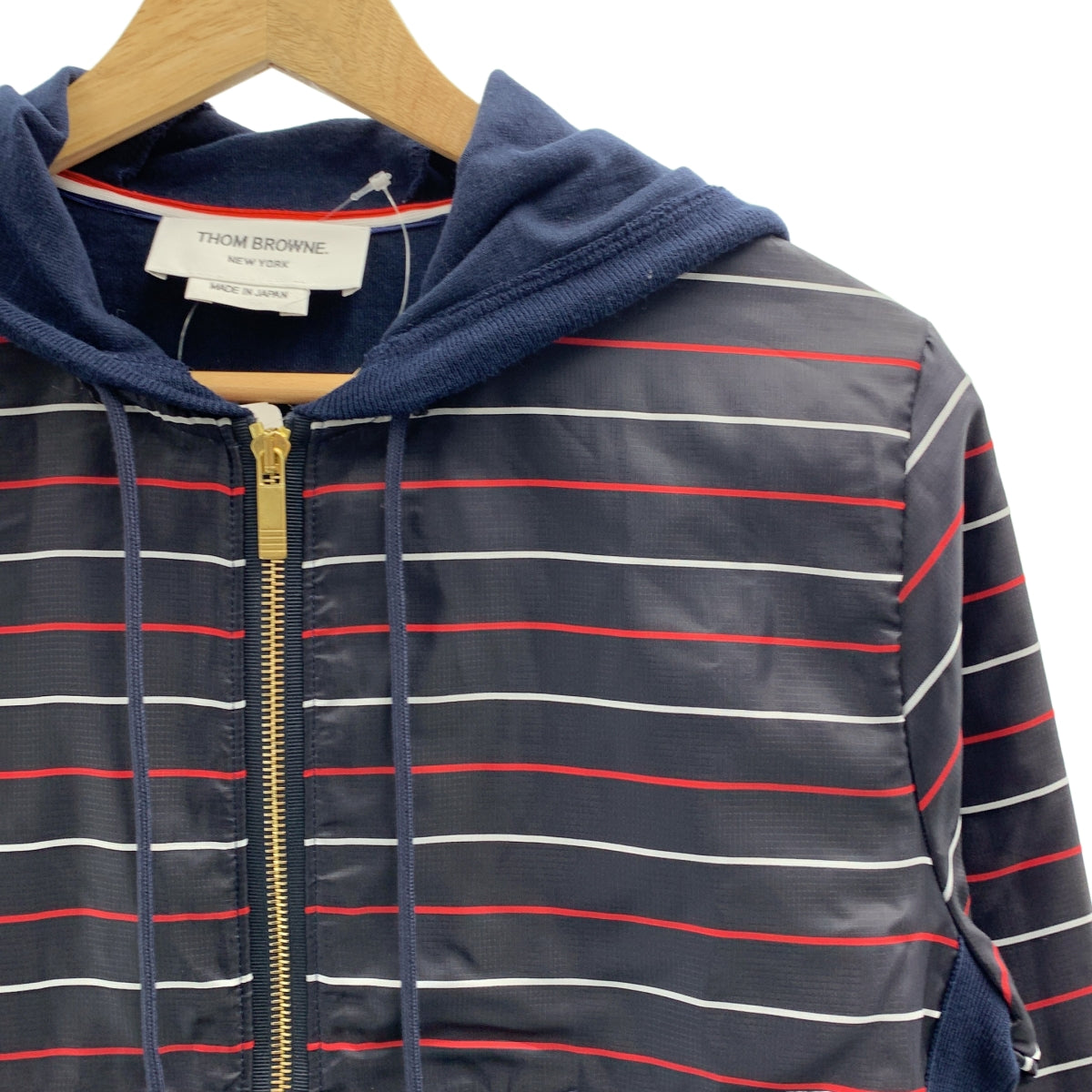 美品】 THOM BROWNE / トムブラウン | ナイロン スウェット ボーダー