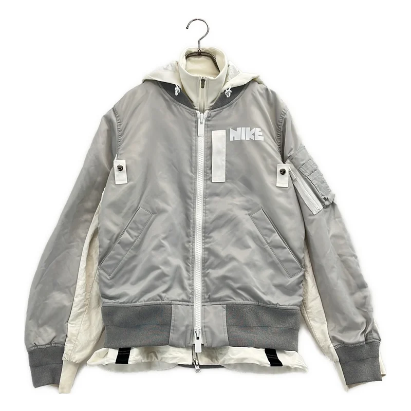 sacai / サカイ | 2021SS | × NIKE / NRG LAYERED BOMBER JKT / レイヤード ボンバージャケット | S | レディース
