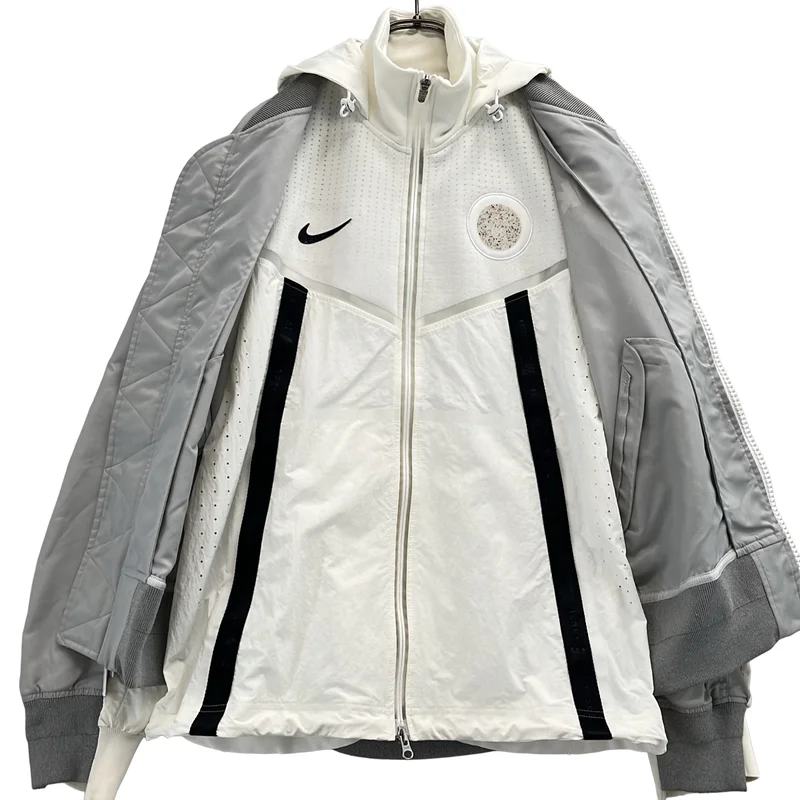 sacai / サカイ | 2021SS | × NIKE / NRG LAYERED BOMBER JKT / レイヤード ボンバージャケット | S | レディース