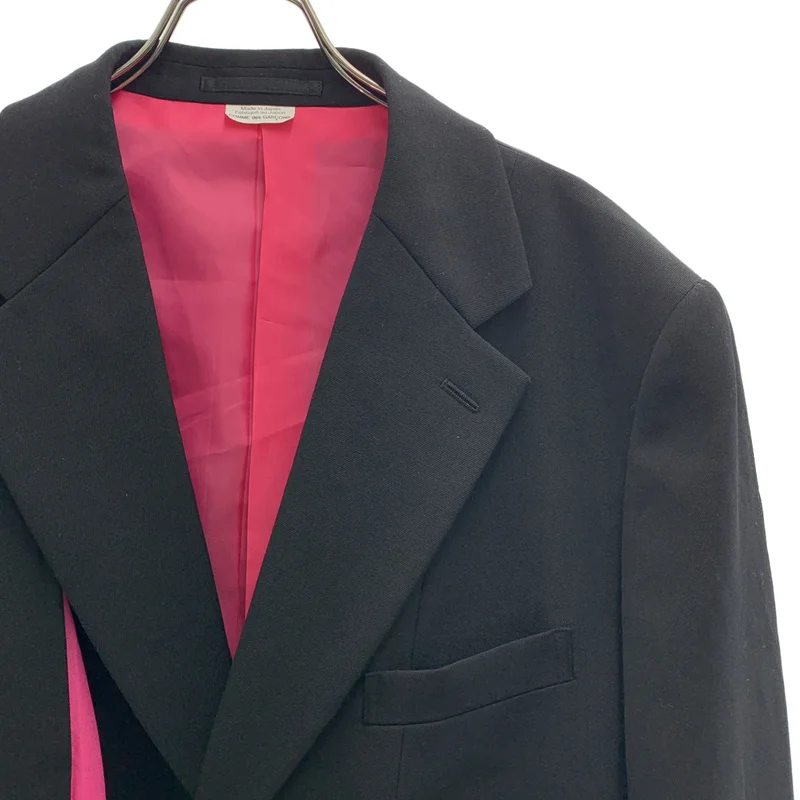 COMME des GARCONS HOMME PLUS / コムデギャルソンオムプリュス | 2025SS | ウールギャバジン 断ち切り ドッキング テーラードジャケット | XL | メンズ