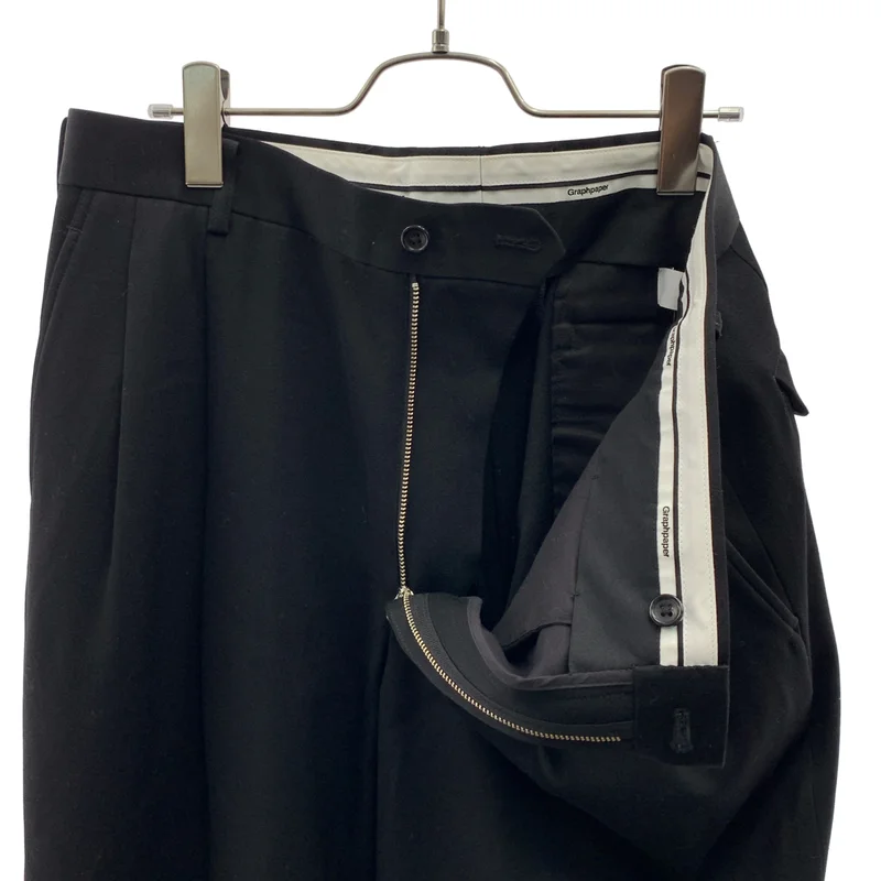 Graphpaper / グラフペーパー | Wool Doeskin Tapered Pants / ウール 2タック ワイド テーパード パンツ | 2 | メンズ