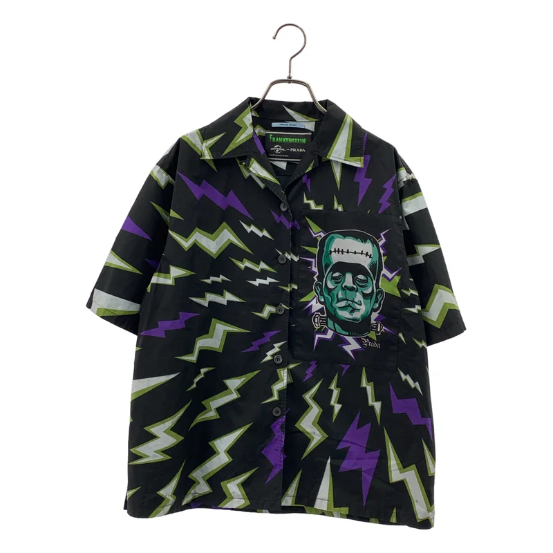 PRADA / プラダ | 2019AW | Universal studio / フランケンシュタイン オープンカラーシャツ | 38 | レディース