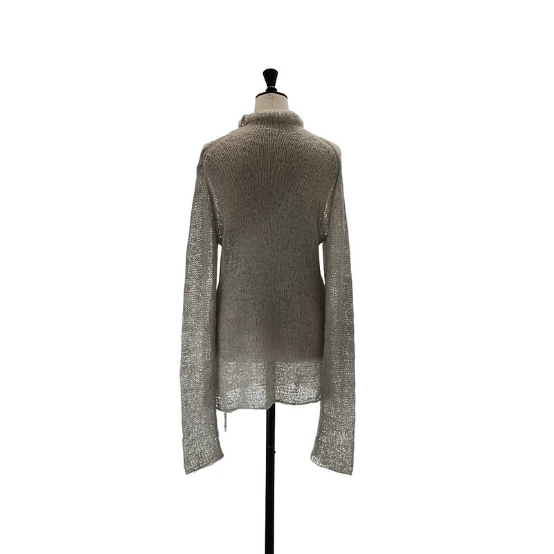REGULATION Yohji Yamamoto / レギュレーションヨウジヤマモト | SUMMER KNIT HIGH NECK TOP ハイネック サマーニット | 2 | レディース