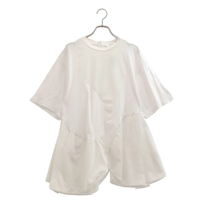 ENFOLD / エンフォルド | 2024SS | PETAL-HEM T-SHIRT / コットン ペタルヘム Tシャツ | 38 | レディース