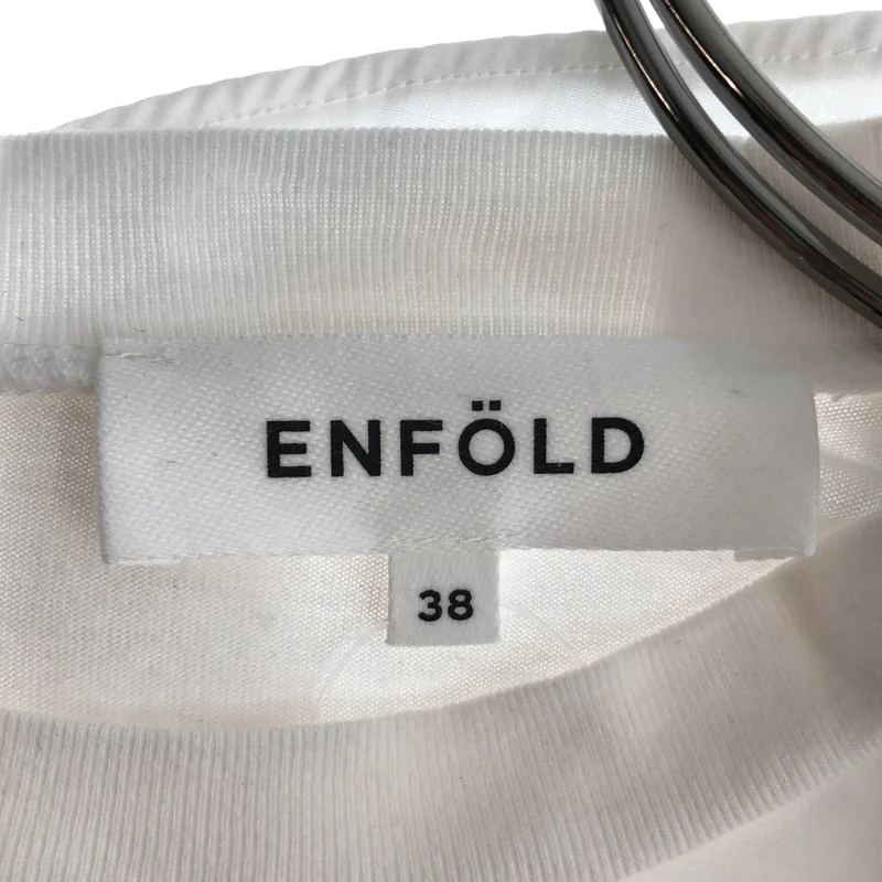 ENFOLD / エンフォルド | 2024SS | PETAL-HEM T-SHIRT / コットン ペタルヘム Tシャツ | 38 | レディース