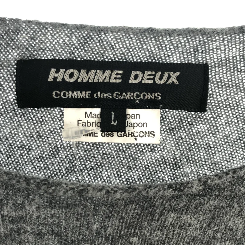 COMME des GARCONS HOMME DEUX / コムデギャルソンオムドゥ | 2022AW | ウール アシンメトリー クルーネックニット | M | メンズ