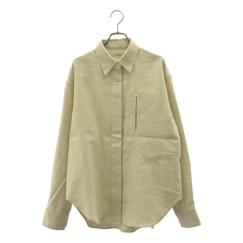 pelleq / ぺレック | 2023AW | ウール カシミヤ混 比翼 シャツジャケット | 34 | レディース