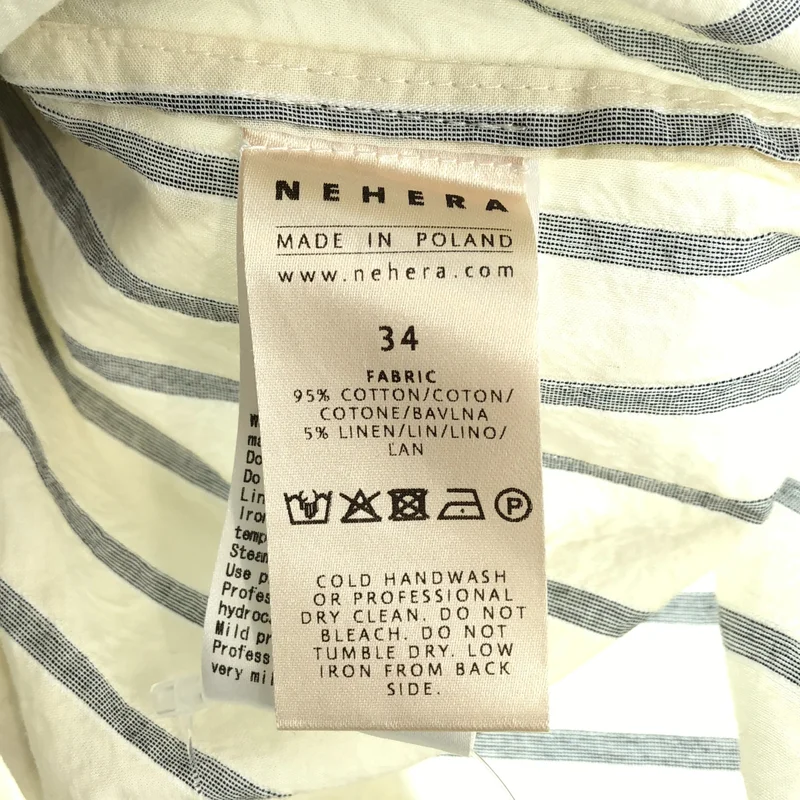 NEHERA / ネヘラ | コットン ストライプ ボウタイシャツ | 34 | レディース