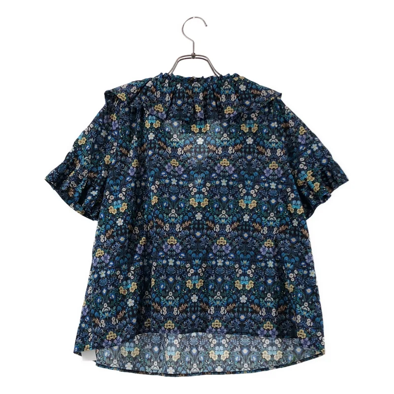 SEVEN TEN by MIHO KAWAHITO / セブンテンバイミホカワヒト | 2024SS | LIBERTY / リバティ 総柄 フラワー バルーンカラープリントブラウス | S | レディース
