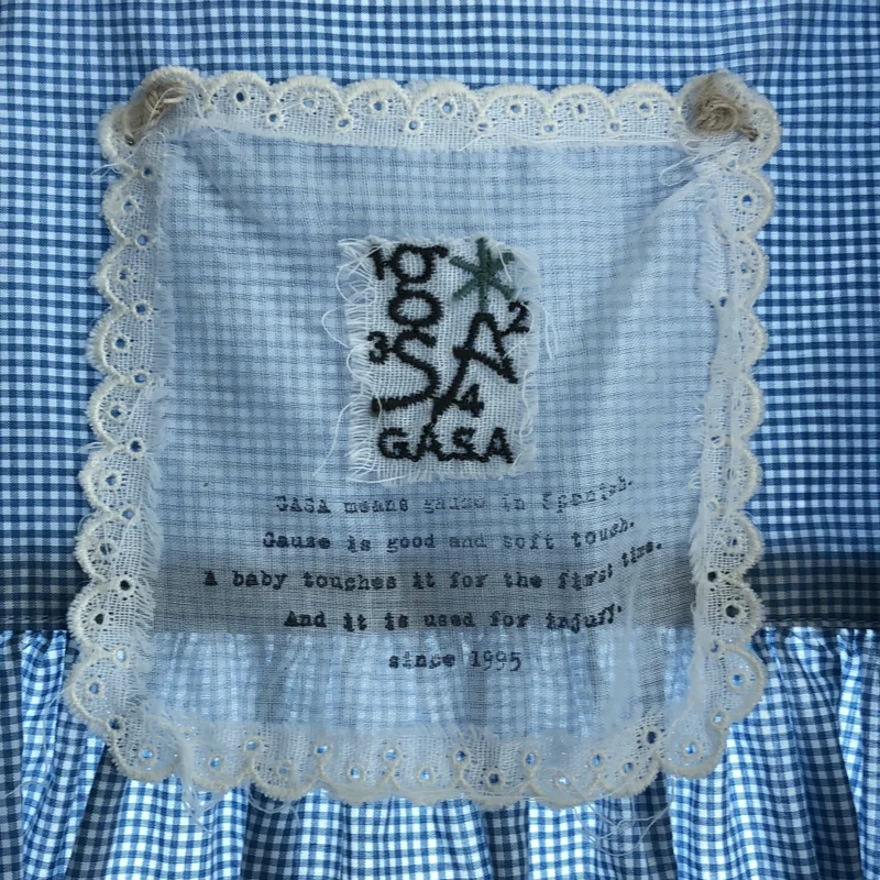 GASA / ガサ | コットン チェック バックギャザー 半袖ショートシャツ |