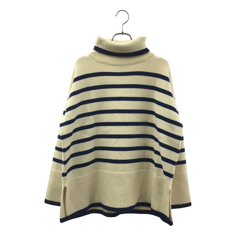 Cloth & Cross / クロス&クロス | ウール ボーダー タートルネック ニット | F | レディース