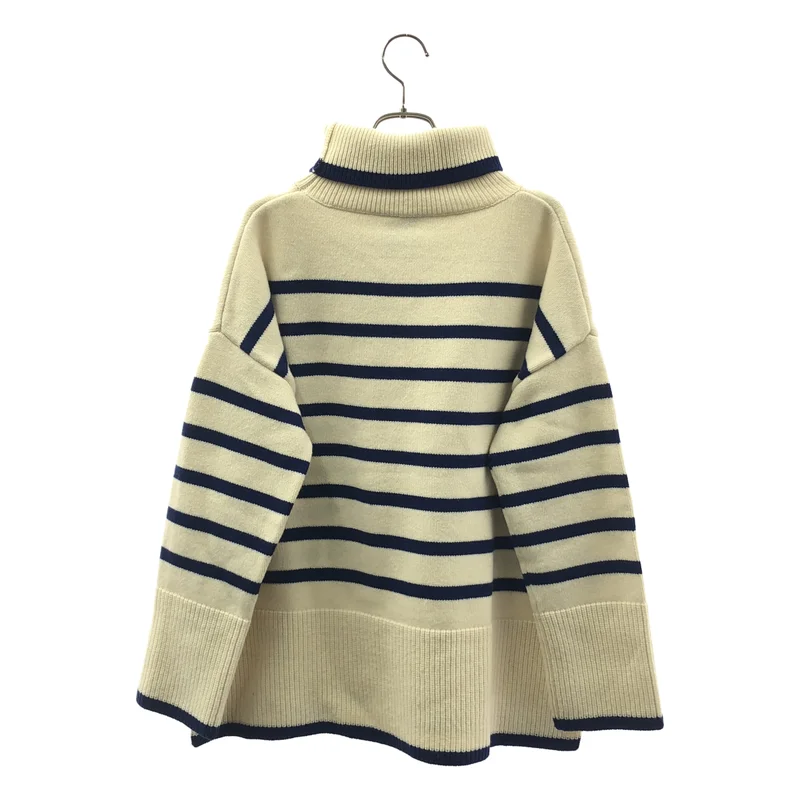 Cloth & Cross / クロス&クロス | ウール ボーダー タートルネック ニット | F | レディース