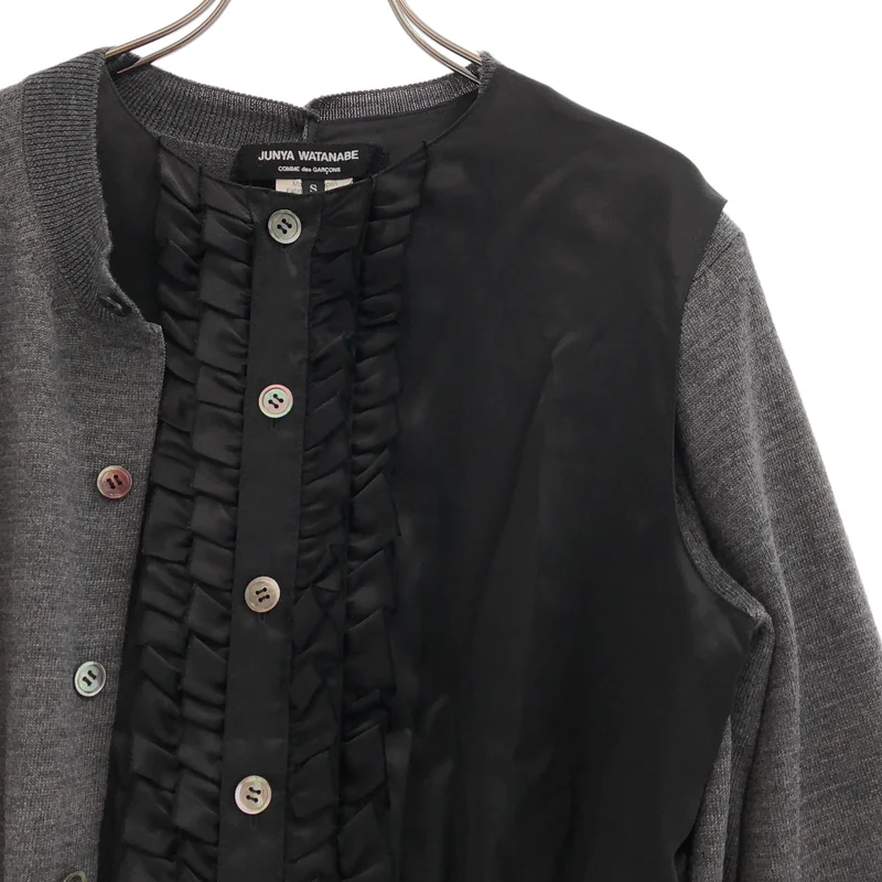 JUNYA WATANABE COMME des GARCONS / ジュンヤワタナベ | 2019AW | 異素材切替 サテン ドッキング ワンピース | S | レディース